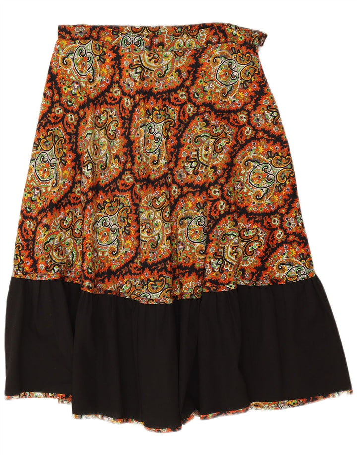 vintage Femme Jupe A-Line W30 Moyen Multicolore Paisley