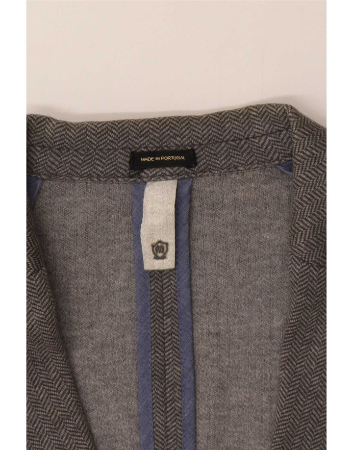Massimo Dutti Veste blazer à 2 boutons pour homme EU 48 Gris moyen à chevrons
