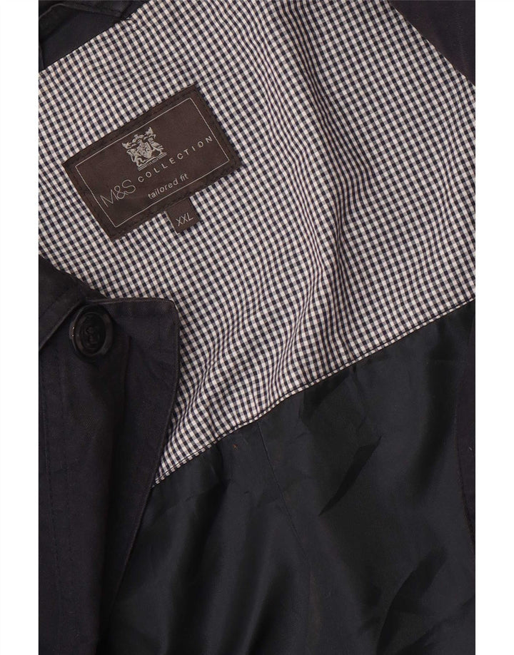 Marks & Spencer Pardessus coupe ajustée pour homme UK 44 2XL Bleu marine