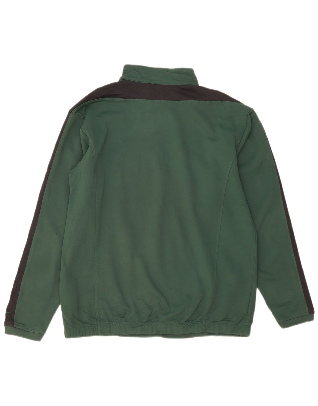 NIKE Sweat-shirt à col zippé pour homme Large Vert Colorblock Polyester