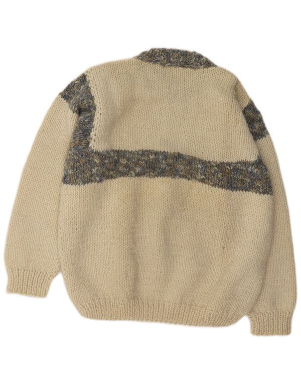 vintage Mens Crew Neck Jumper Pull Grand Blanc Colorblock