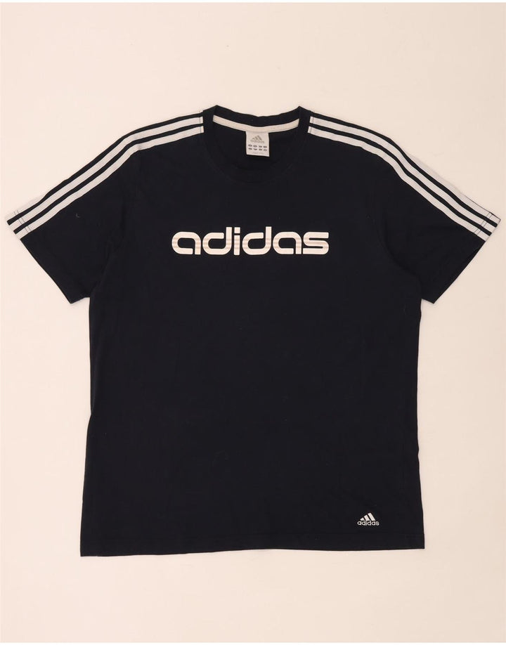 Adidas T-shirt graphique pour hommes, grand, bleu marine