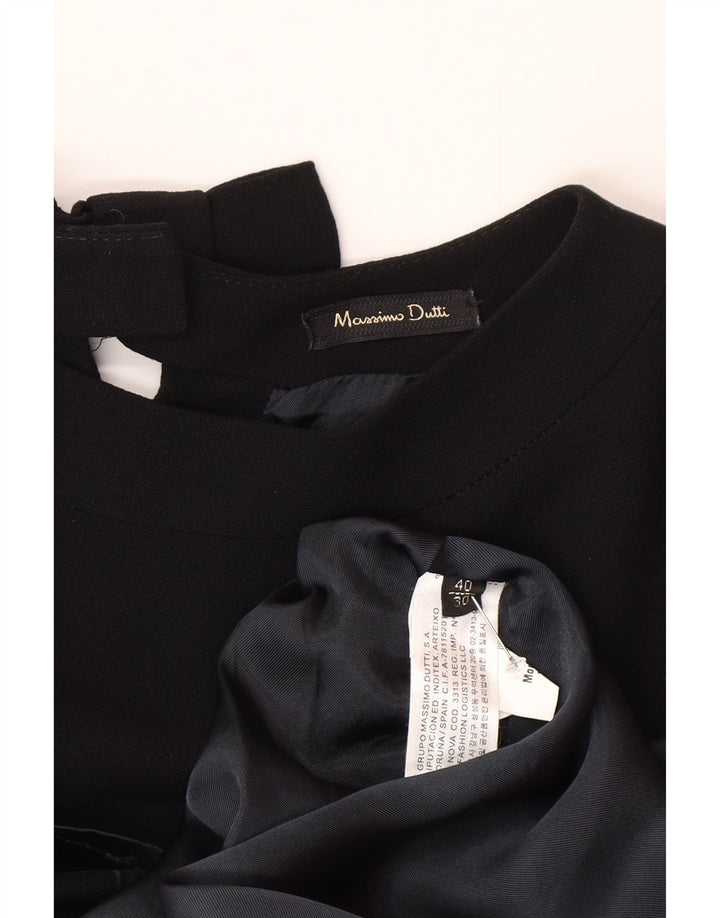 Massimo Dutti Robe droite pour femme EU 40 Viscose noire moyenne