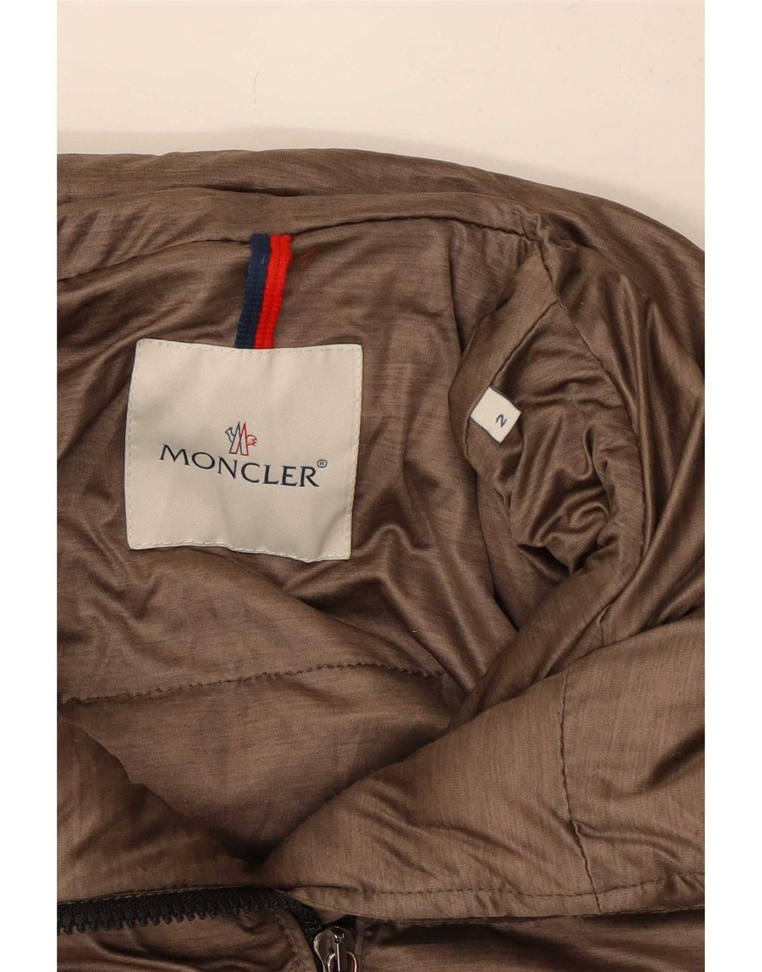 Moncler Veste matelassée femme taille 2 petit polyester marron