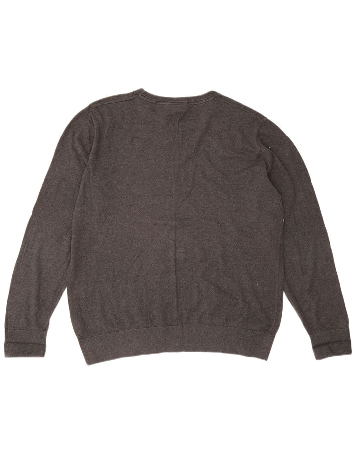 Gap Pull à col rond pour homme en coton gris Large