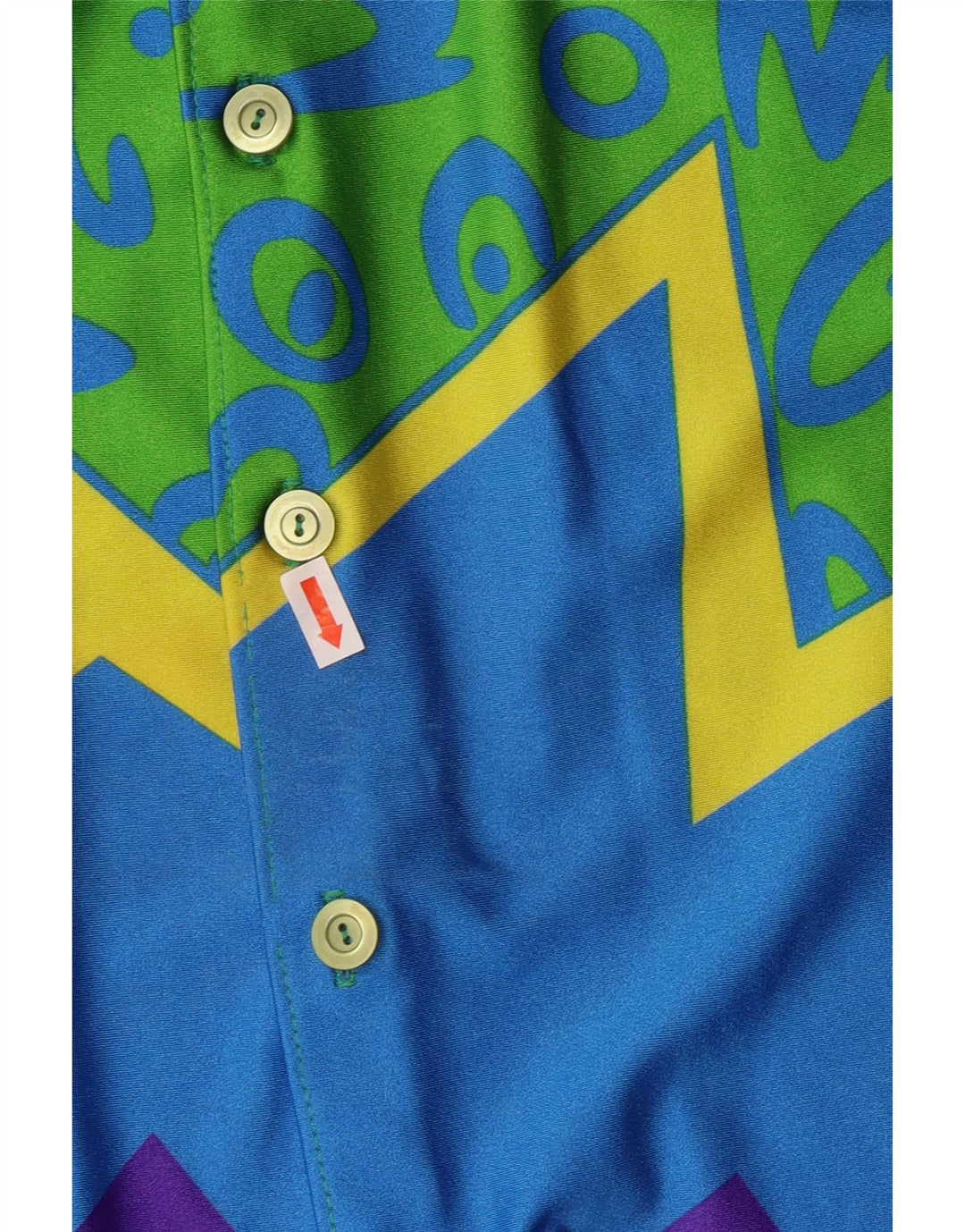 VINTAGE Chemise Homme XL Bleu Géométrique