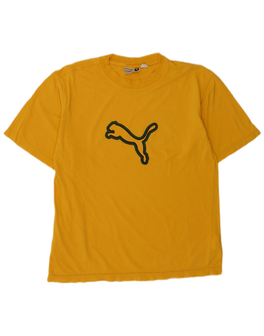 Puma T-Shirt Graphic Homme Jaune Moyen Coton