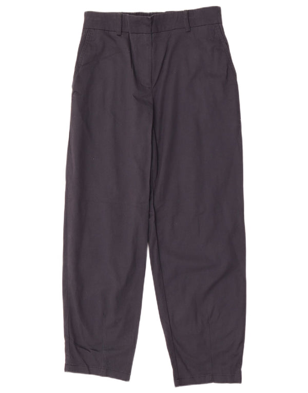 Zara Pantalon Chino Fuselé Femme Petit W26 L26 Bleu Marine Coton