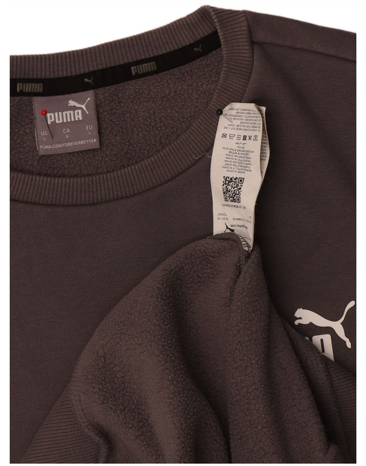 Puma Sweat-shirt pour homme en coton gris Taille L