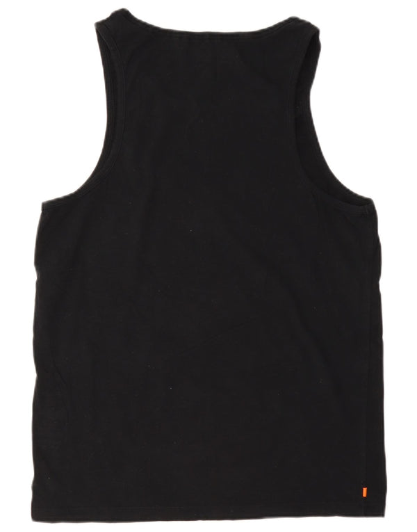 Superdry Débardeur Slim Fit pour Femme UK 16 Large Noir Coton