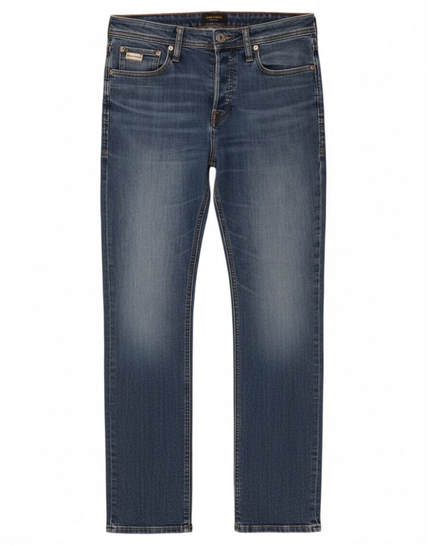 Jack & Jones Jean Droit W30 L32 Homme Bleu Coton