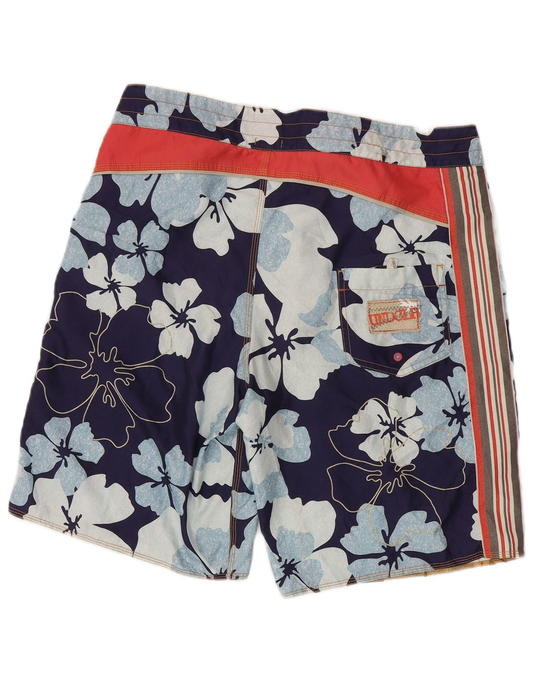 Benetton Short de Bain Homme Grand Bleu Marine Floral Polyester