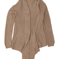 Massimo Dutti Pull Cardigan Ouvert pour Femme UK 16 Grand Coton Beige