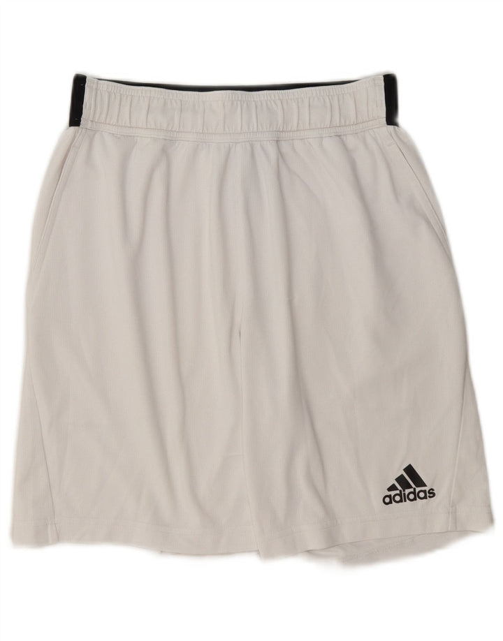 Adidas Short de sport Climachill pour homme Petit Blanc Polyester Colorblock