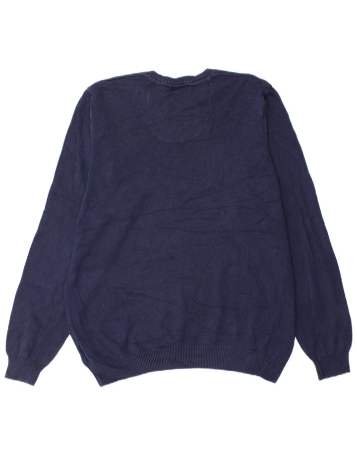 Marks & Spencer Pull Regular Fit Col V Homme Bleu Marine Moyen