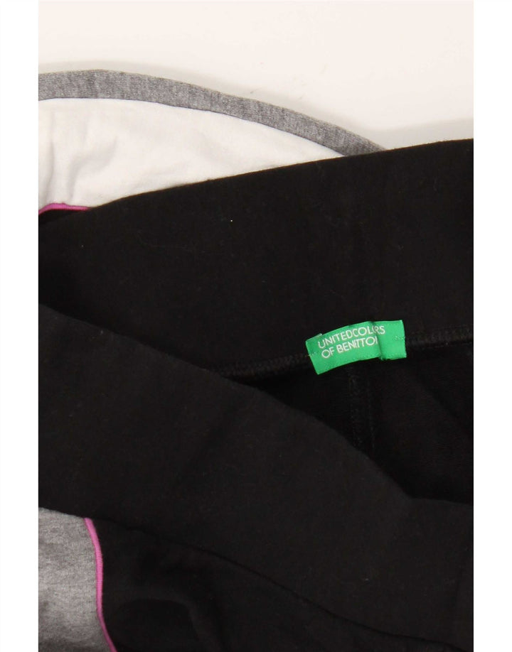 Benetton Leggings graphiques pour femme UK 44 Medium Black Colourblock
