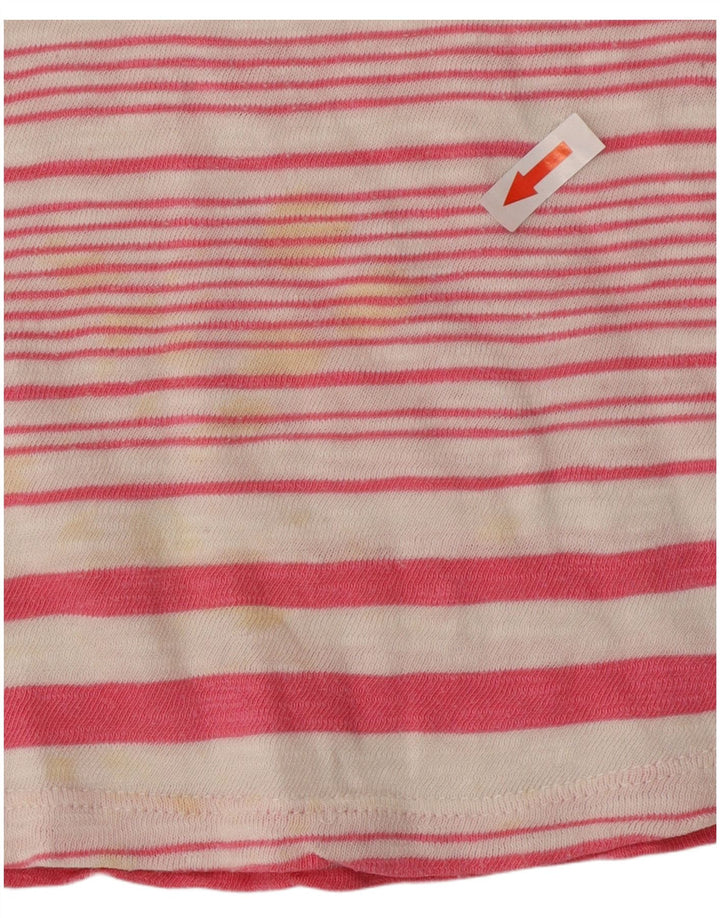 Roxy Haut graphique à manches longues pour femme UK 14 Coton rayé rose moyen