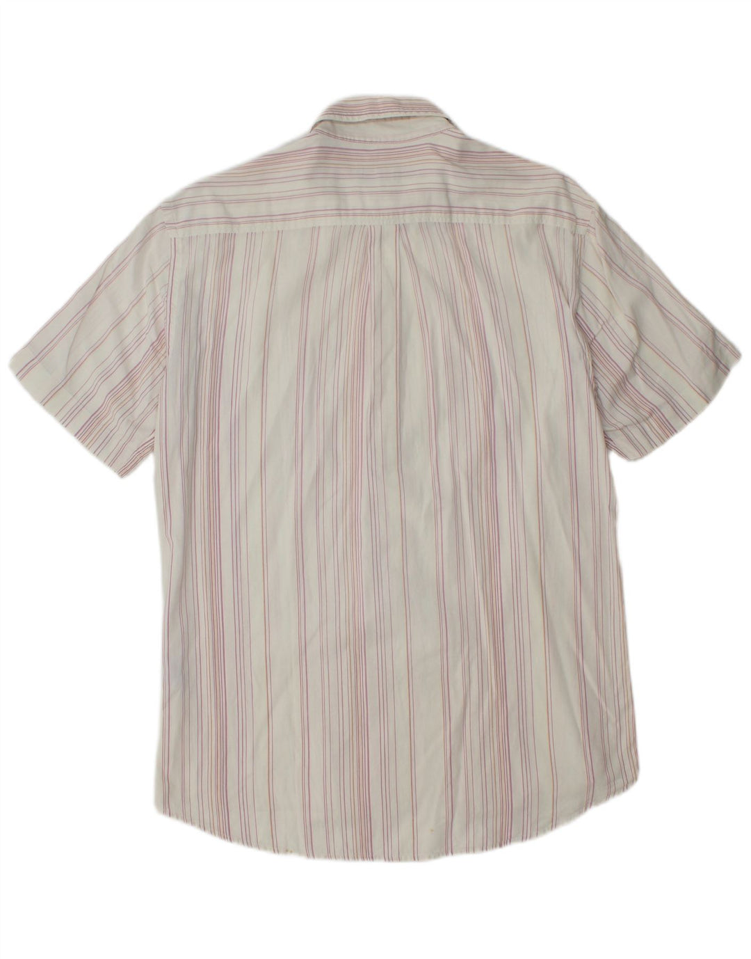 KAPPA Chemise à Manches Courtes Homme Blanc Rayé Coton