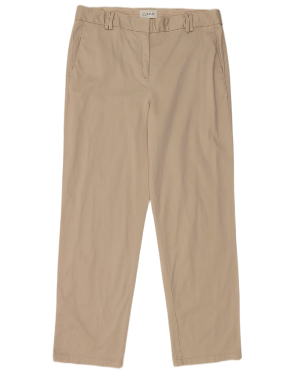 Marks & Spencer Pantalon chino classique pour femme UK 14 Large W32 L29 Beige