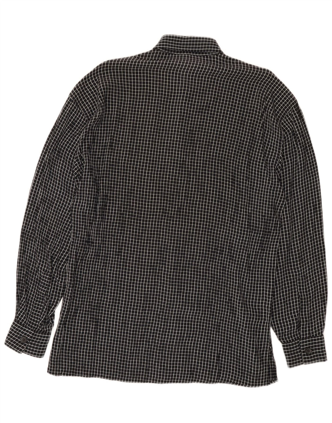 Chemise homme vintage à carreaux noirs moyens