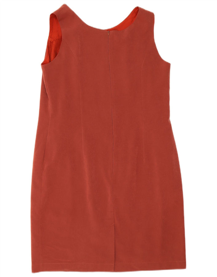 vintage Femmes 1 Bouton 2 Pièces Ensemble UK 16 Grand Bordeaux Polyester