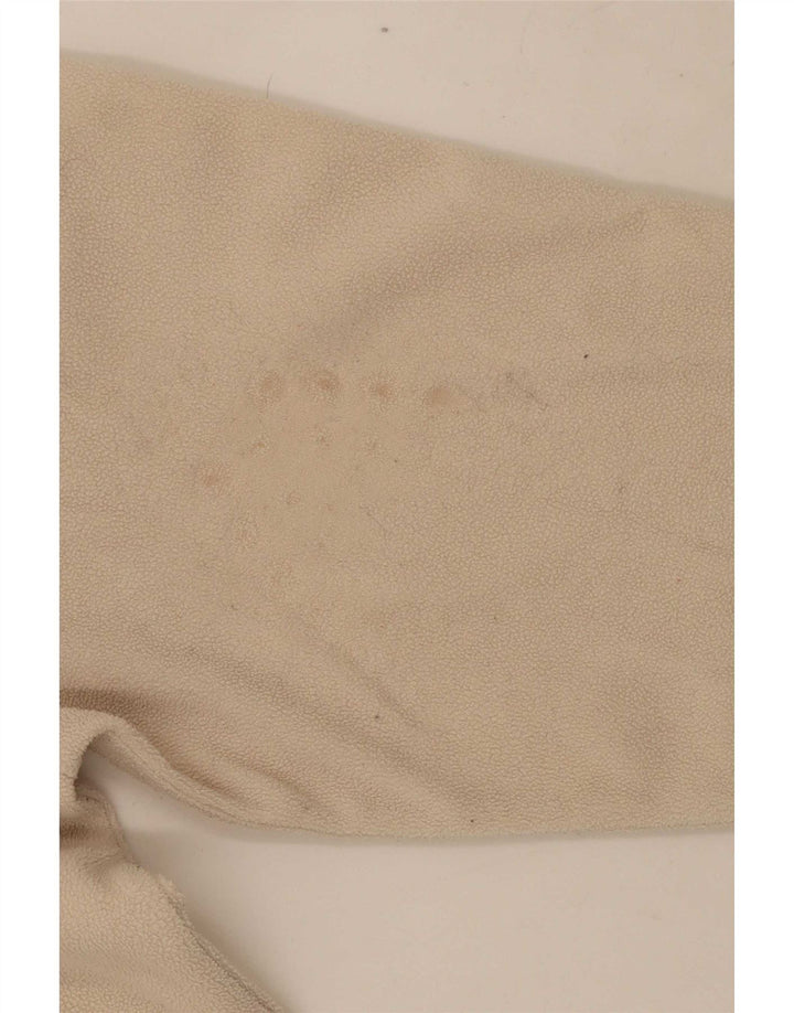 Asics Pull polaire à col zippé pour femme UK 16 Large Polyester blanc cassé