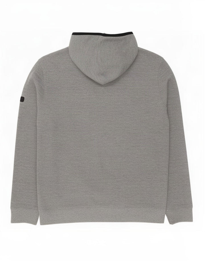 Barbour Pull à capuche zippé pour homme Large Gris Polyester