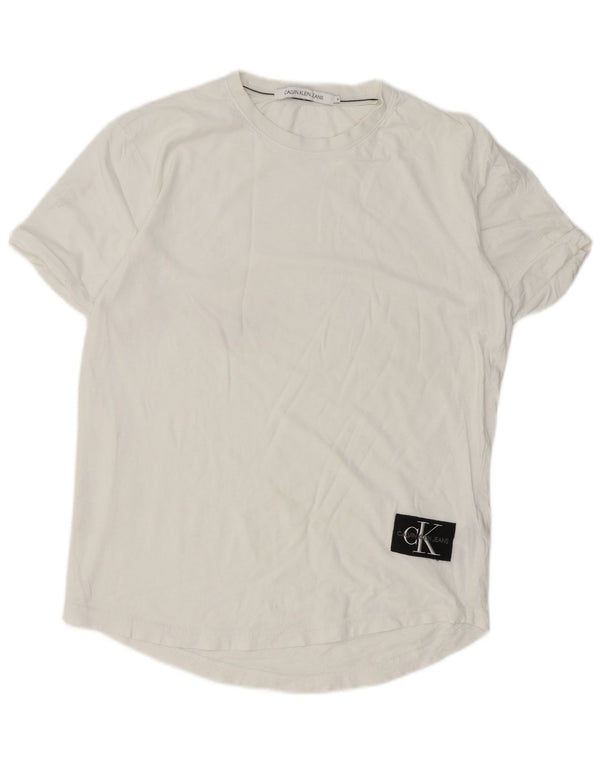 Calvin Klein Jeans T-Shirt Homme Blanc Moyen Coton