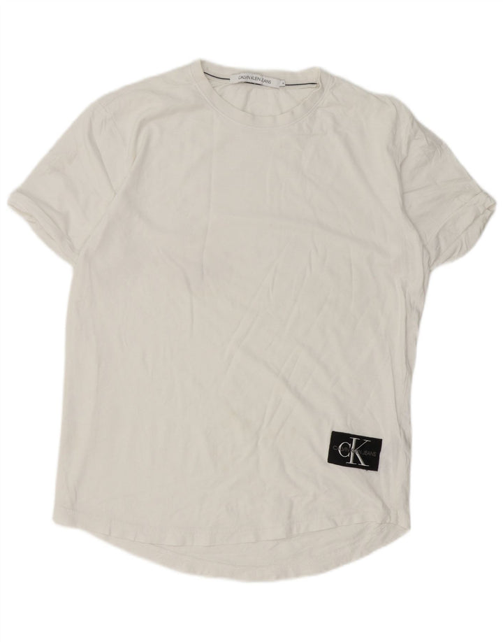 Calvin Klein Jeans T-Shirt Homme Blanc Moyen Coton