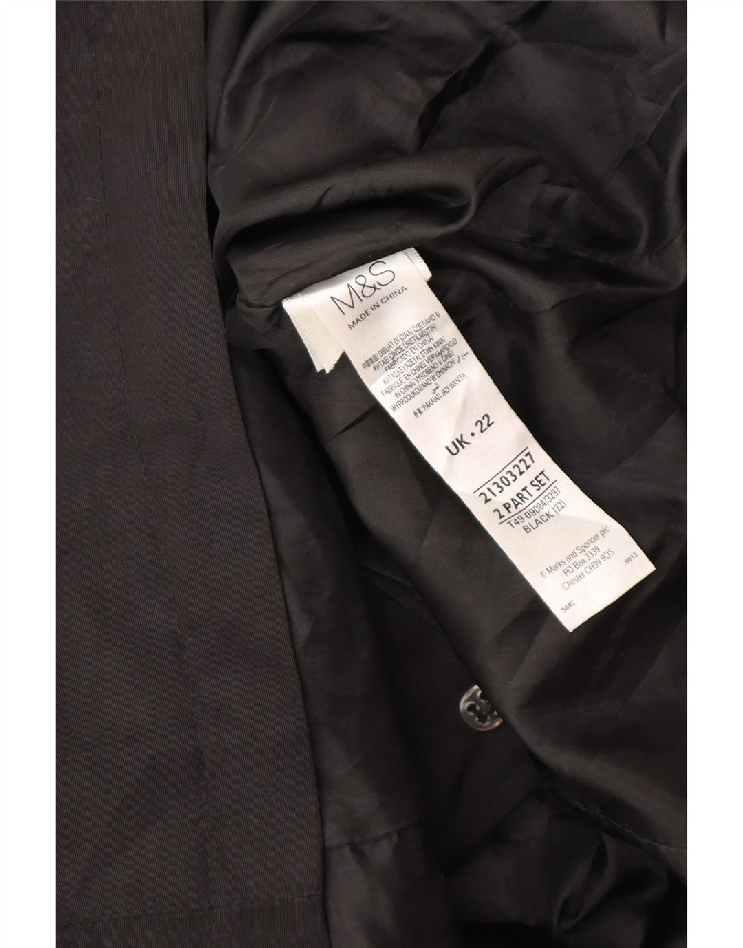 Marks & Spencer Trench-Coat Femme UK 22 3XL Noir Polyester