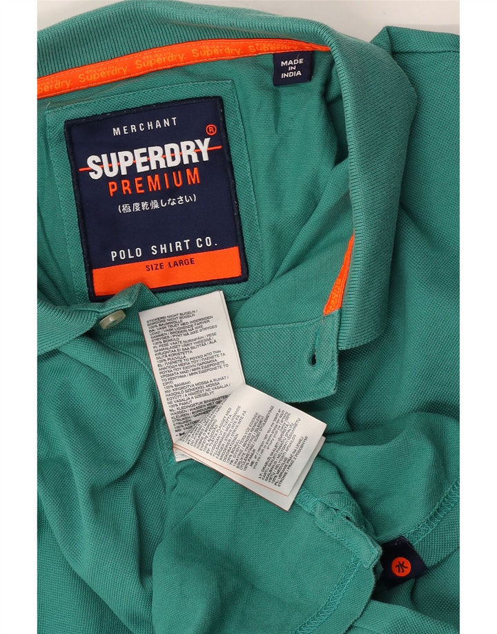 Superdry Polo Homme Grand Vert Coton