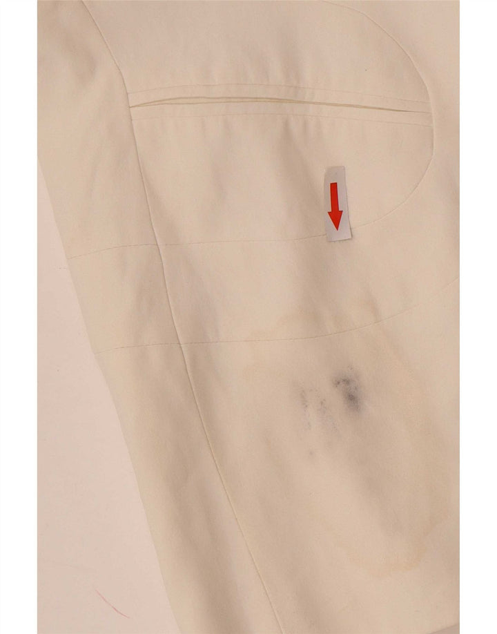 Karen Millen Veste blazer à 1 bouton pour femme UK 12 en acétate blanc cassé moyen