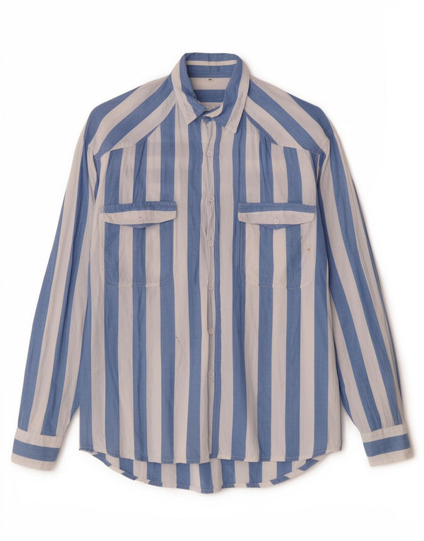 Chemise Homme Vintage Rayée Bleu Moyen