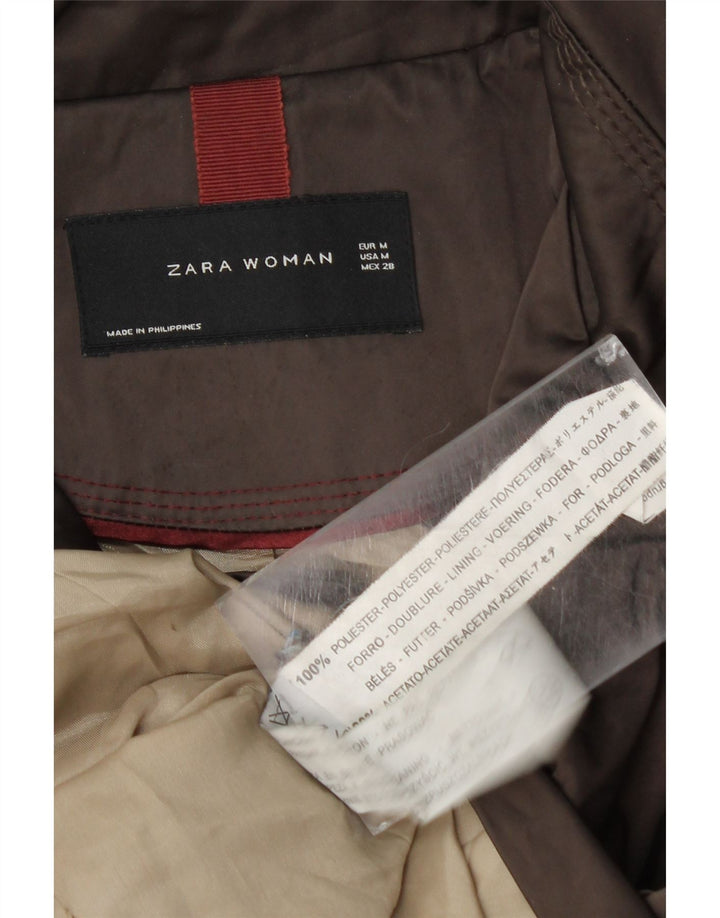 Caban Zara Femme UK 14 Polyester Marron Moyen