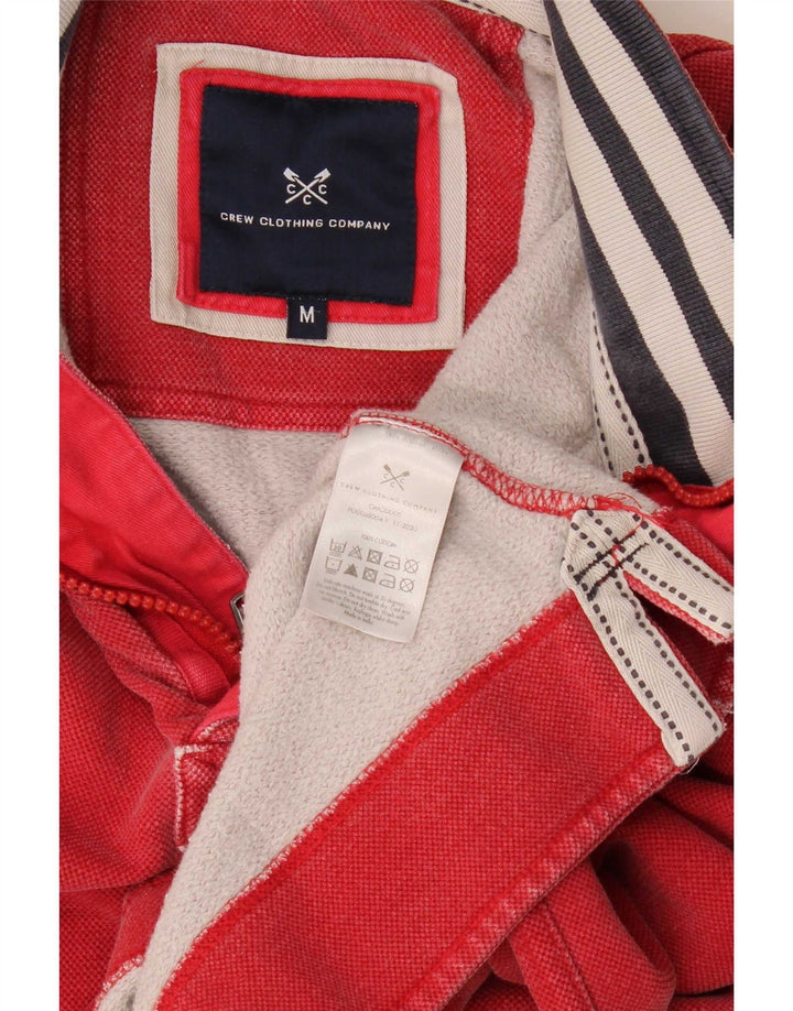 Crew Clothing Sweat-shirt à col zippé pour homme en coton rouge moyen