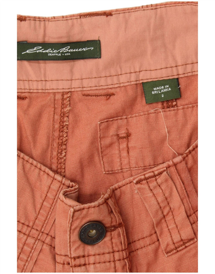 EDDIE BAUER Short cargo pour femme US 2 XS W28 Orange Coton