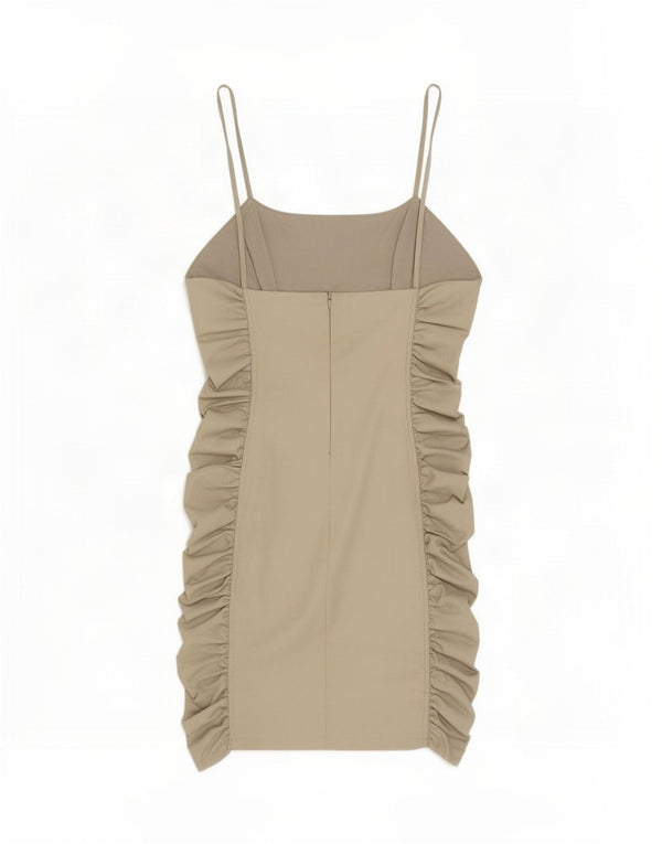 Zara Robe moulante sans manches pour femme UK 10 Petit polyéthylène gris