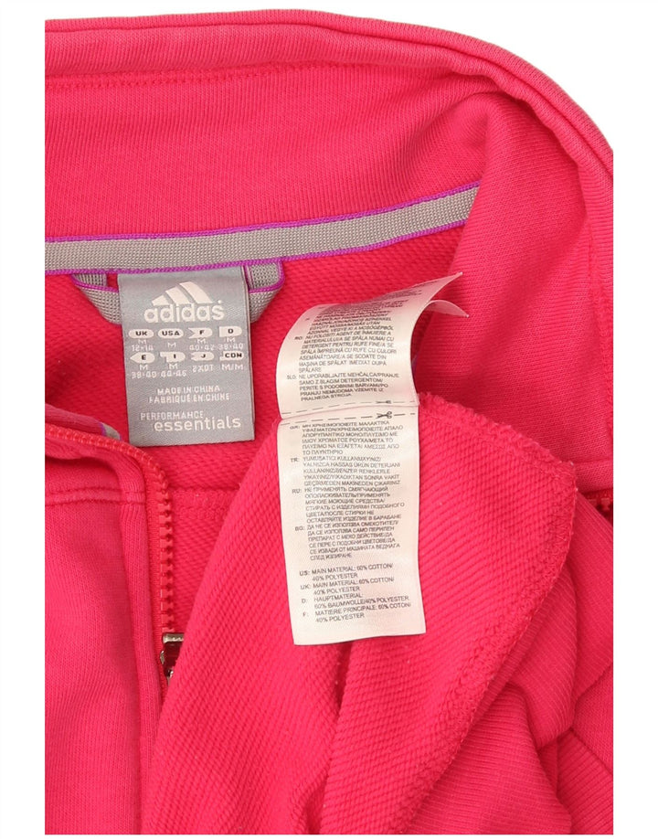 Adidas Veste de survêtement pour femme UK 12/14 Rose moyen en coton