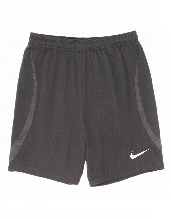Nike Short de sport Dri Fit pour garçon 12-13 ans en polyester à carreaux noirs 12-13 ans