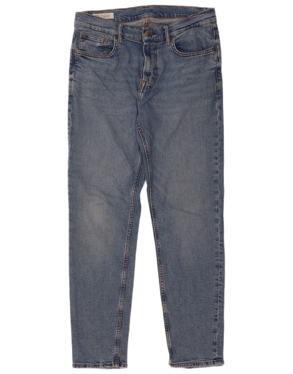 Zara Jean Slim Homme EU 42 Large W32 L31 Bleu Coton