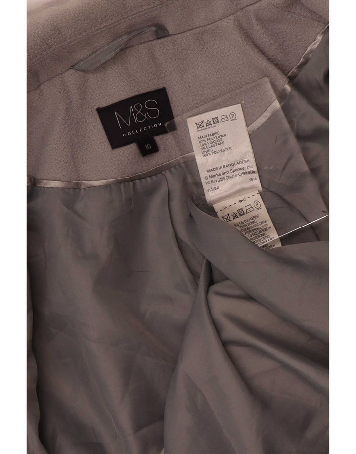 Marks & Spencer Manteau ouvert pour femme UK 10 Small Gris Polyester