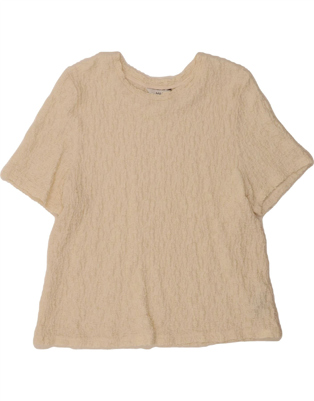 MARKS & SPENCER Womens Blouse Top UK 20 2XL White Cotton Vintage Marks & Spencer and Second-Hand Marks & Spencer from Messina Hembry 