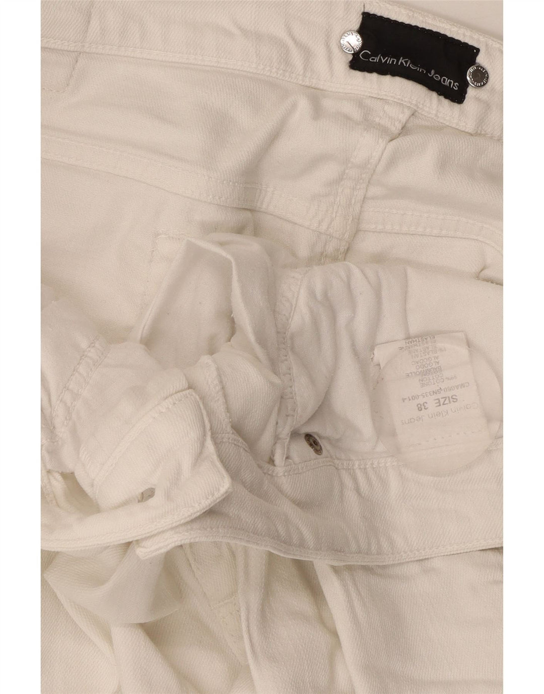 Calvin Klein Jean droit homme W38 L30 coton blanc