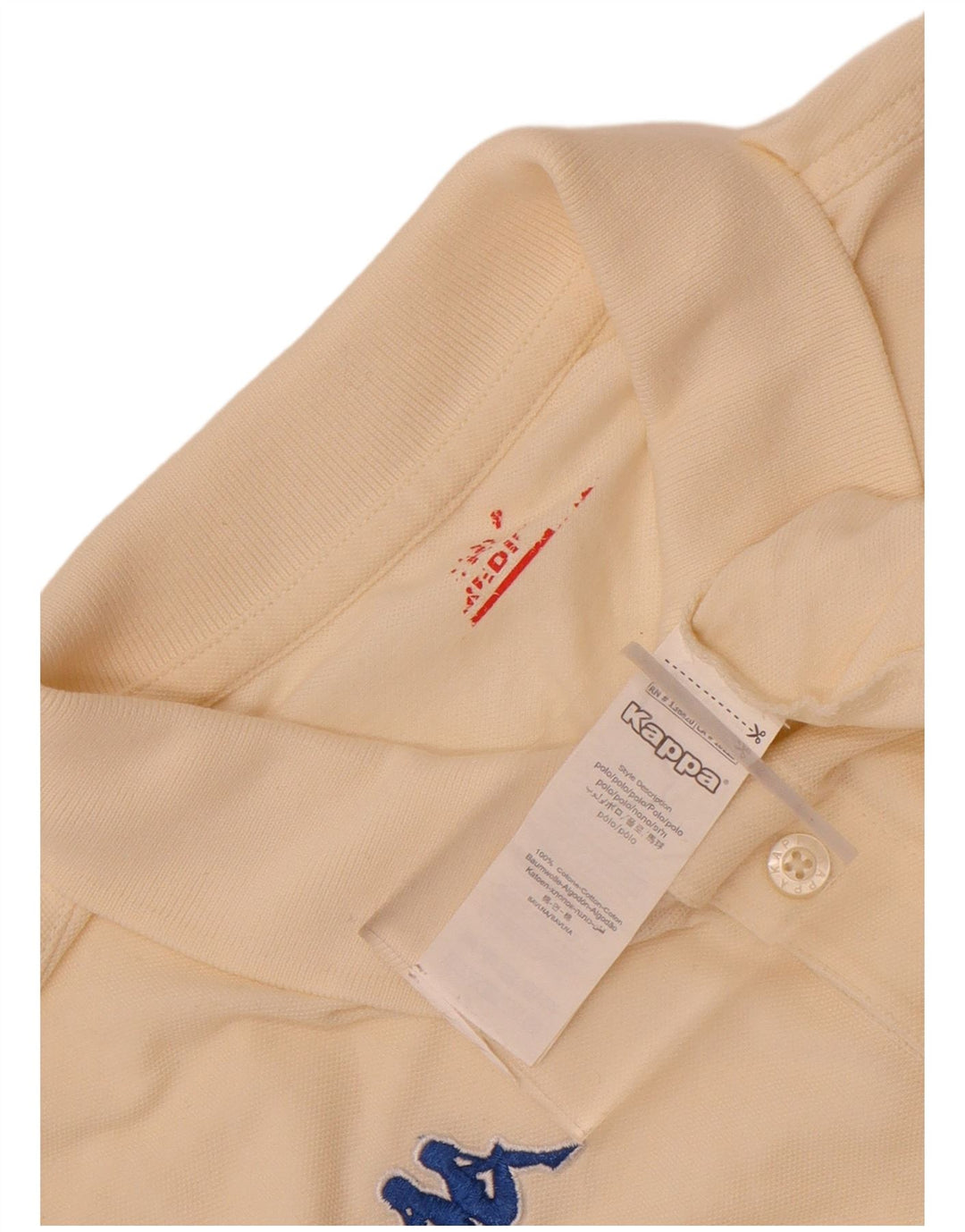 Kappa Polo Homme Blanc Moyen Coton