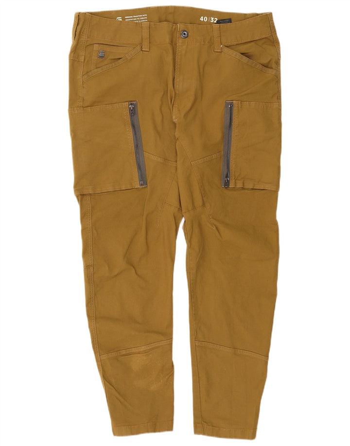 G-STAR Pantalon Cargo Fuselé Homme W40 L28 Jaune Coton