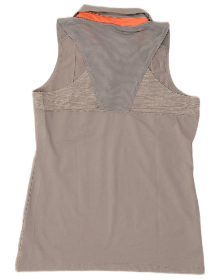 REEBOK Polo sans manches pour femme UK 44 Large Gris Polyester