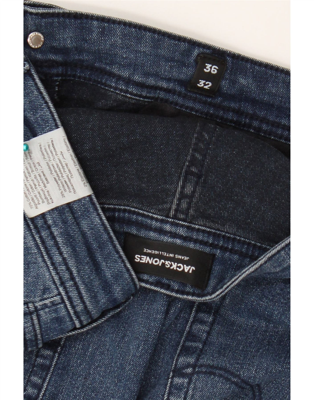Jack & Jones Jean Slim Homme W36 L32 Bleu Coton