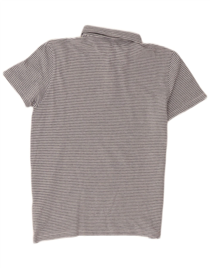 Massimo Dutti Polo Homme Bleu Moyen En Coton À Fines Rayures