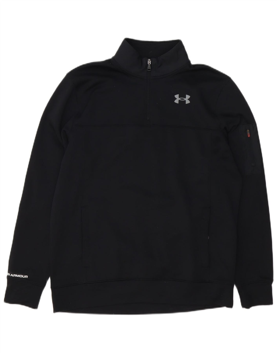 Under Armour Sweat-Shirt Coupe Ample à Col Zippé Homme Noir Moyen