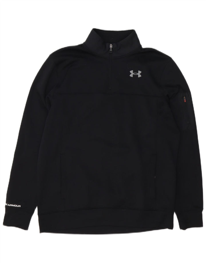 Under Armour Sweat-Shirt Coupe Ample à Col Zippé Homme Noir Moyen